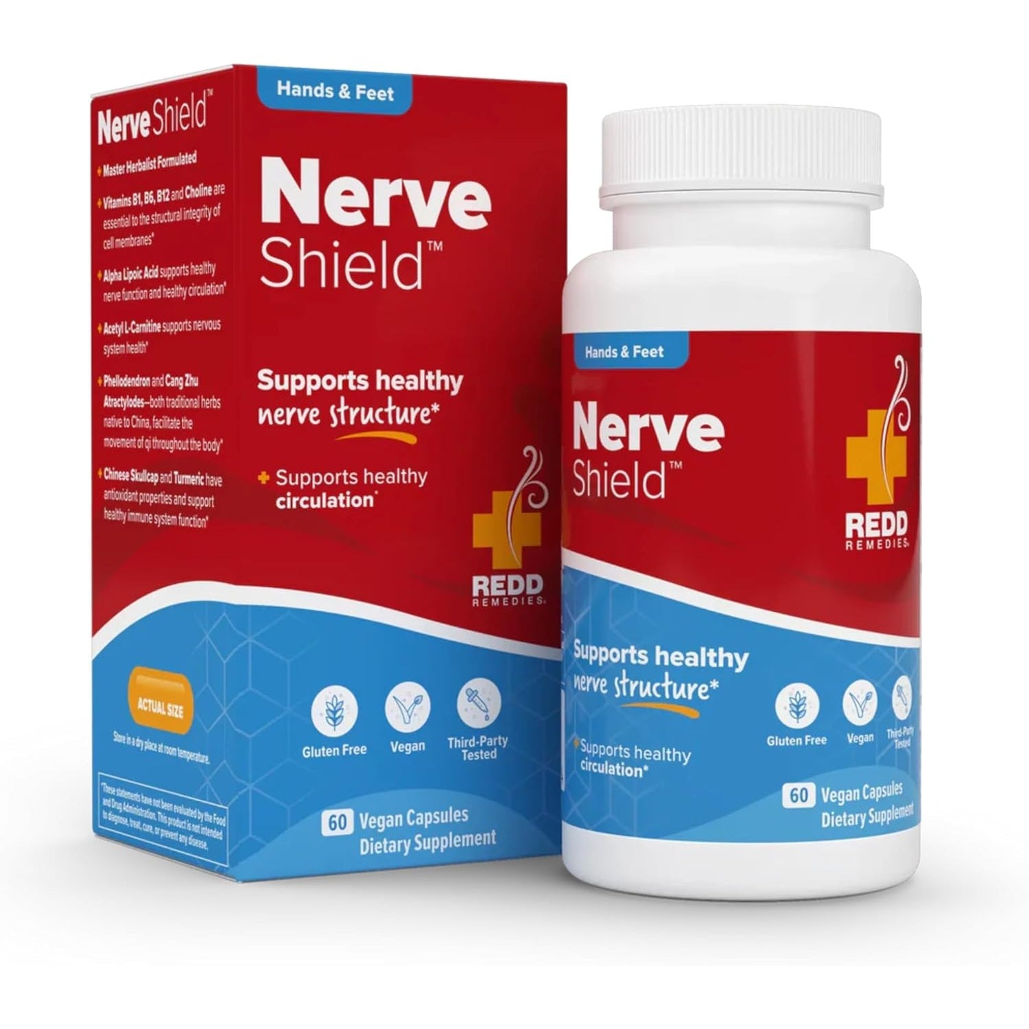 Redd Remedies, Nerve Shield, Supports Healthy Nerve Structure and Circulation, 60 Vegan Capsules