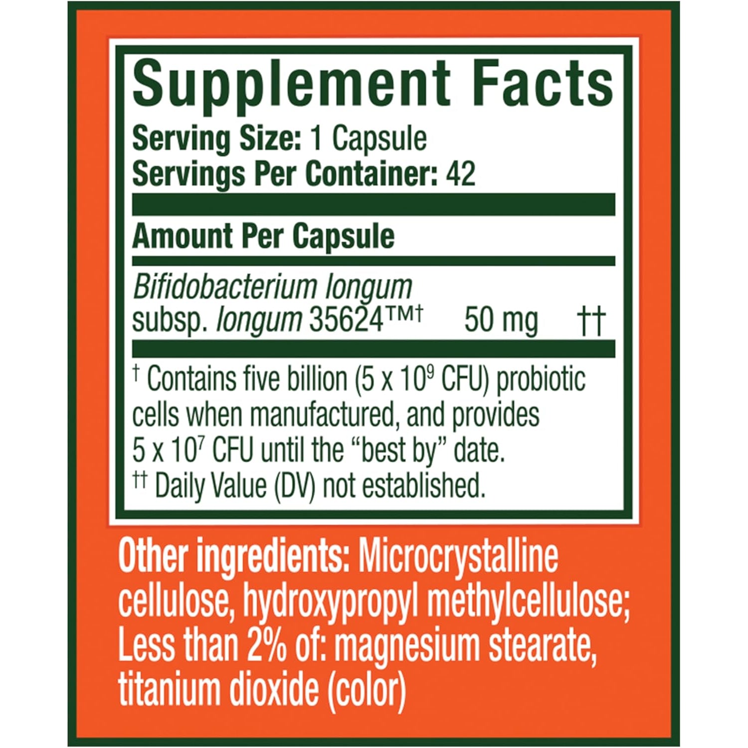 Align Probiotic, Extra Strength, Probiotics for Women and Men, Probiotics for Men, Probiotic Capsules Have 5X Cfus, 42 Capsules