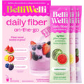 Belli Welli Daily Fiber Supplement Packets with Collagen, Probiotics & Electrolytes | Single Serve Packets for Gut Health, Digestion & Debloating | Variety | 10 Count