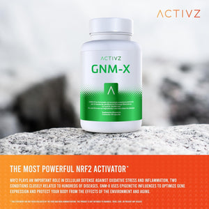 ACTIVZ GNM-X - Nrf2 Activator for Genetic Cellular Defense and Enhanced Well-Being - Supports Longevity and Epigenetic Health - 30 Capsules