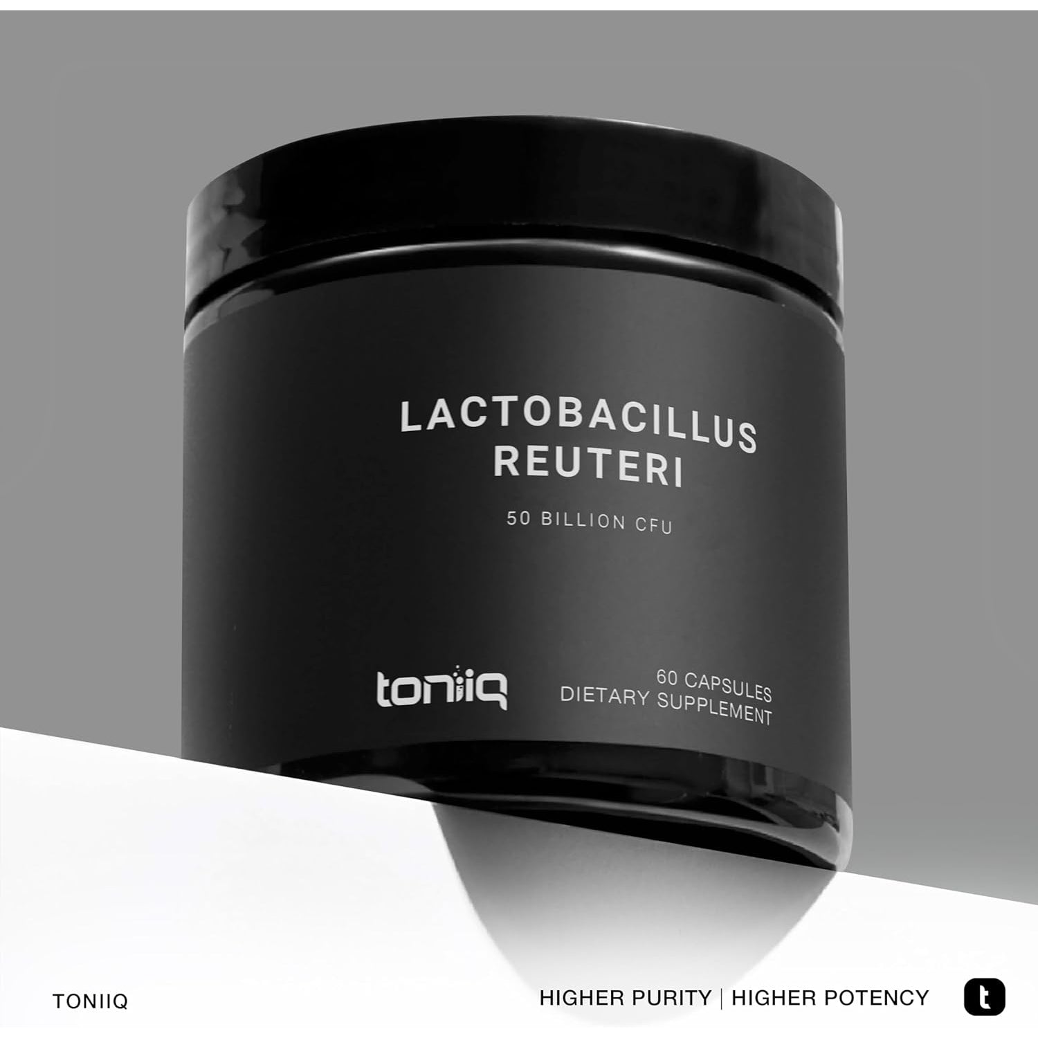 Toniiq 50 Billion CFU Lactobacillus Reuteri Probiotic 50Mg per Serving - L Reuteri Probiotics - Highest CFU Count Lactobacillus Reuteri Probiotic - 60 Vegetarian Capsules - 60 Servings