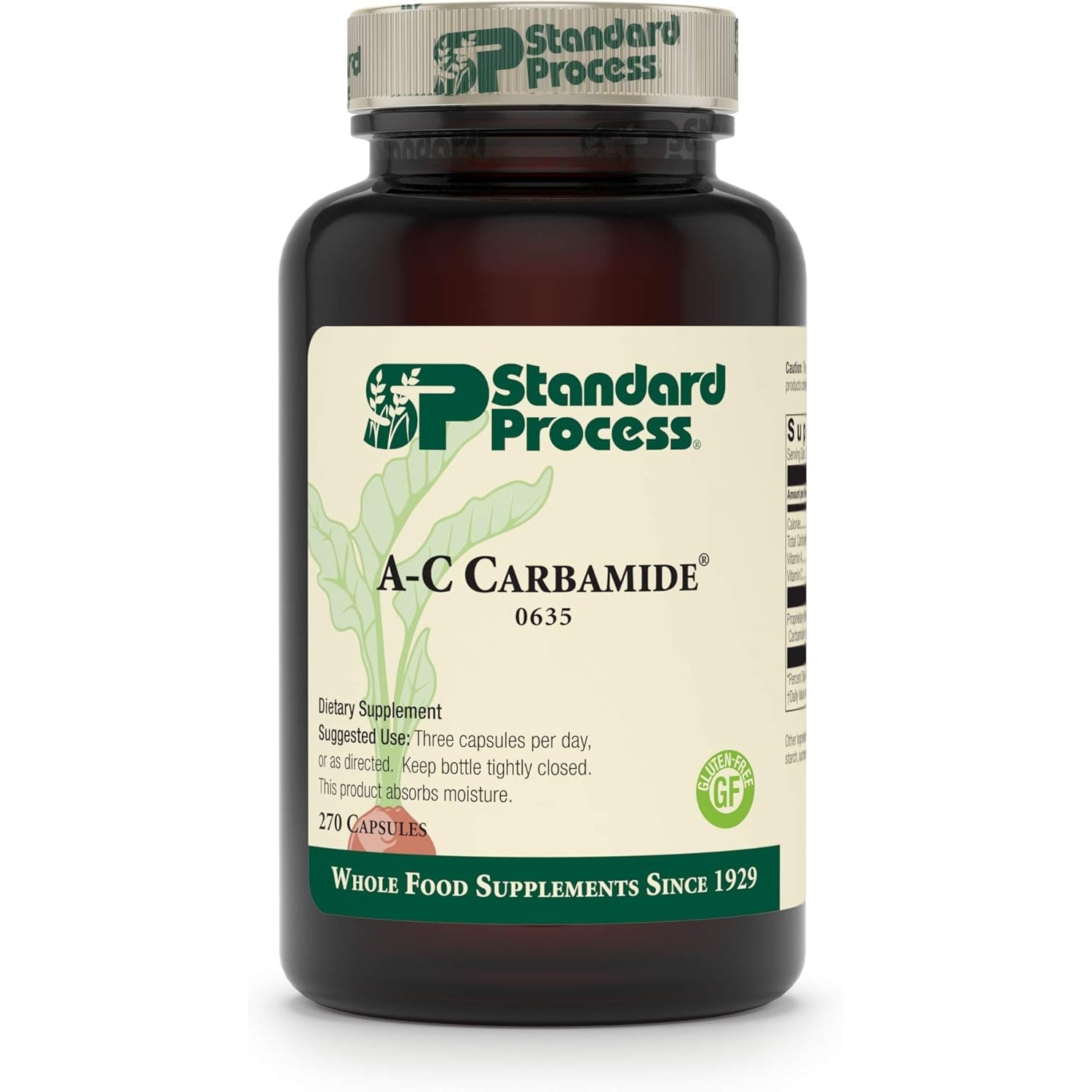 Standard Process A-C Carbamide - Supports Healthy Excretion of Urine & Cellular Fluid Levels - Contains Vitamin a & Antioxidant Vitamin C - Gluten-Free, Non-Dairy & Non-Soy - 270 Capsules