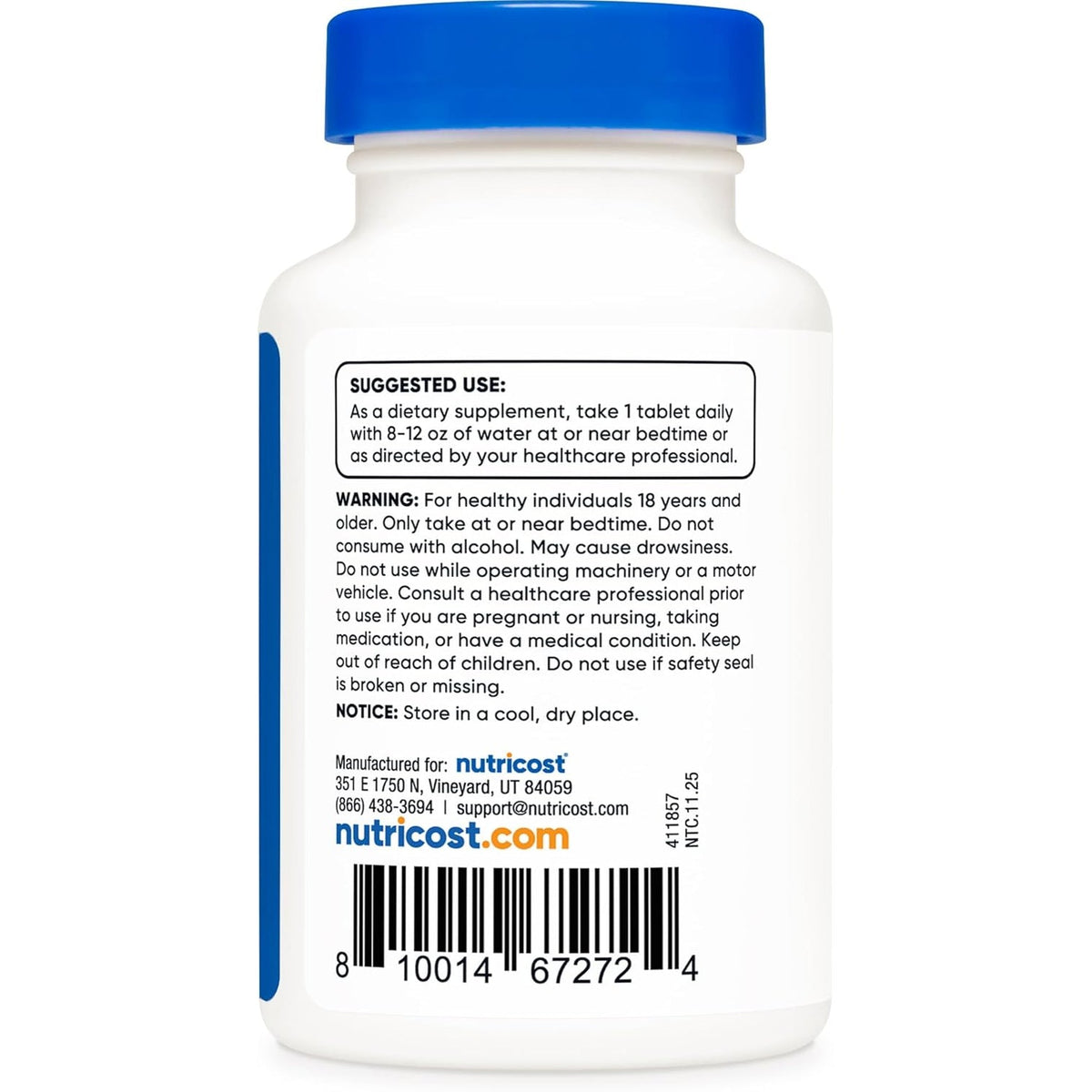 Nutricost Melatonin 5Mg, 240 Tablets - 5Mg per Serving, Non-Gmo, Gluten Free