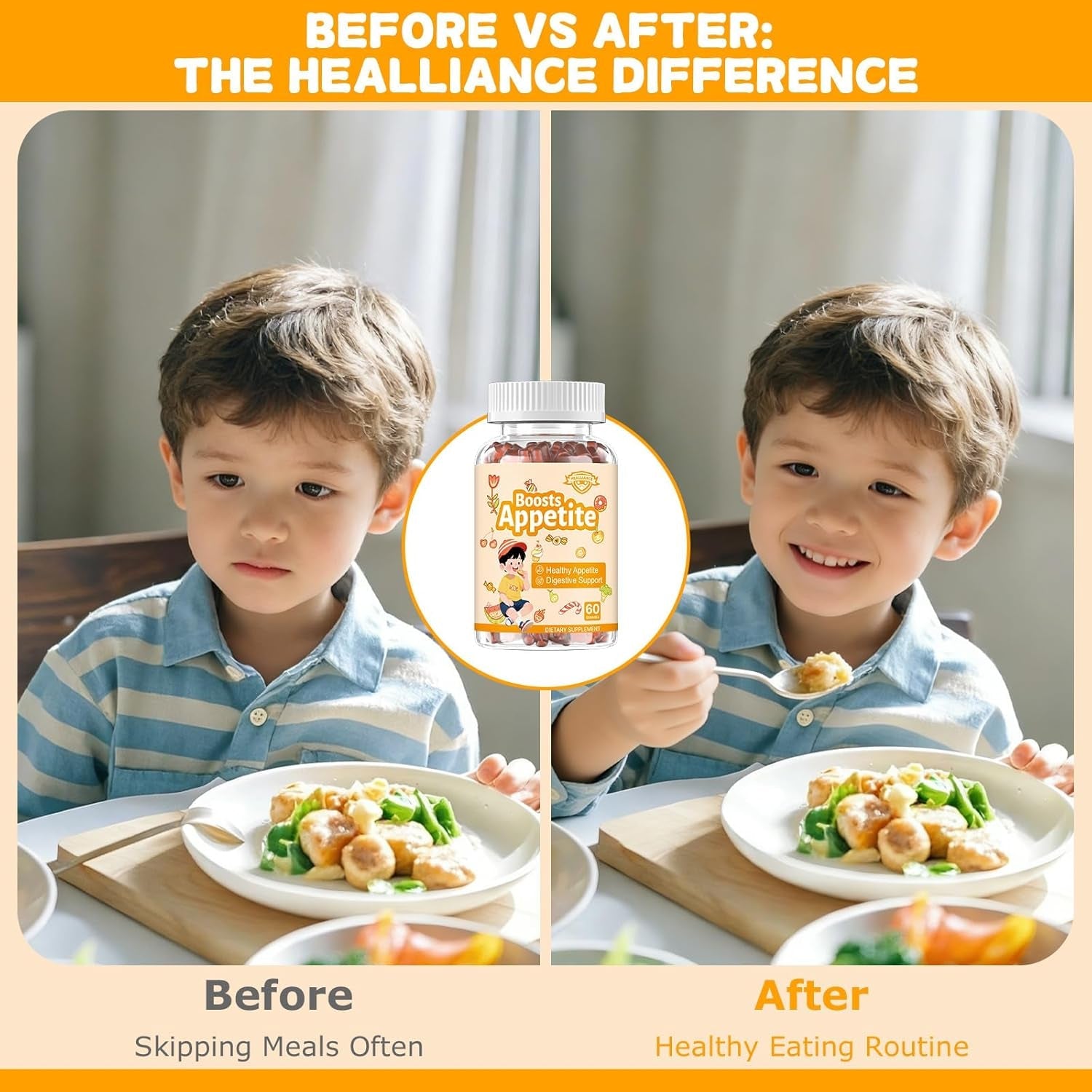 Appetite Booster Gummies for Kids Adults – Natural Blend of Hawthorn Zinc Carrot Supports Digestion Helps Increase Appetite, Promotes Healthy Eating Habits for Picky Eaters (Mixed Fruit Flavor)
