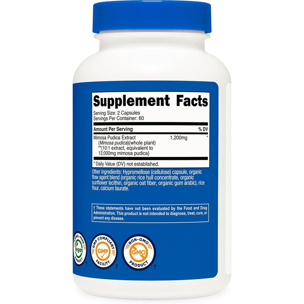 Nutricost Mimosa Pudica Seed Extract 120 Capsules for 60 Servings per Bottle - Vegan, GMO Free and Gluten Free