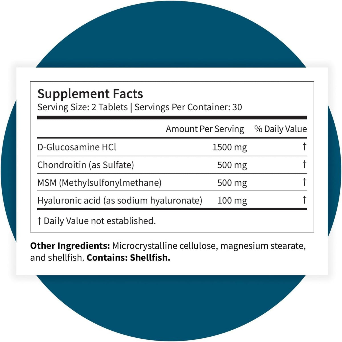 Pattern Wellness Glucosamine Chondroitin Complex with MSM & Hyaluronic Acid – Supports Joint, Cartilage & Flexibility Health – 60 Tablets