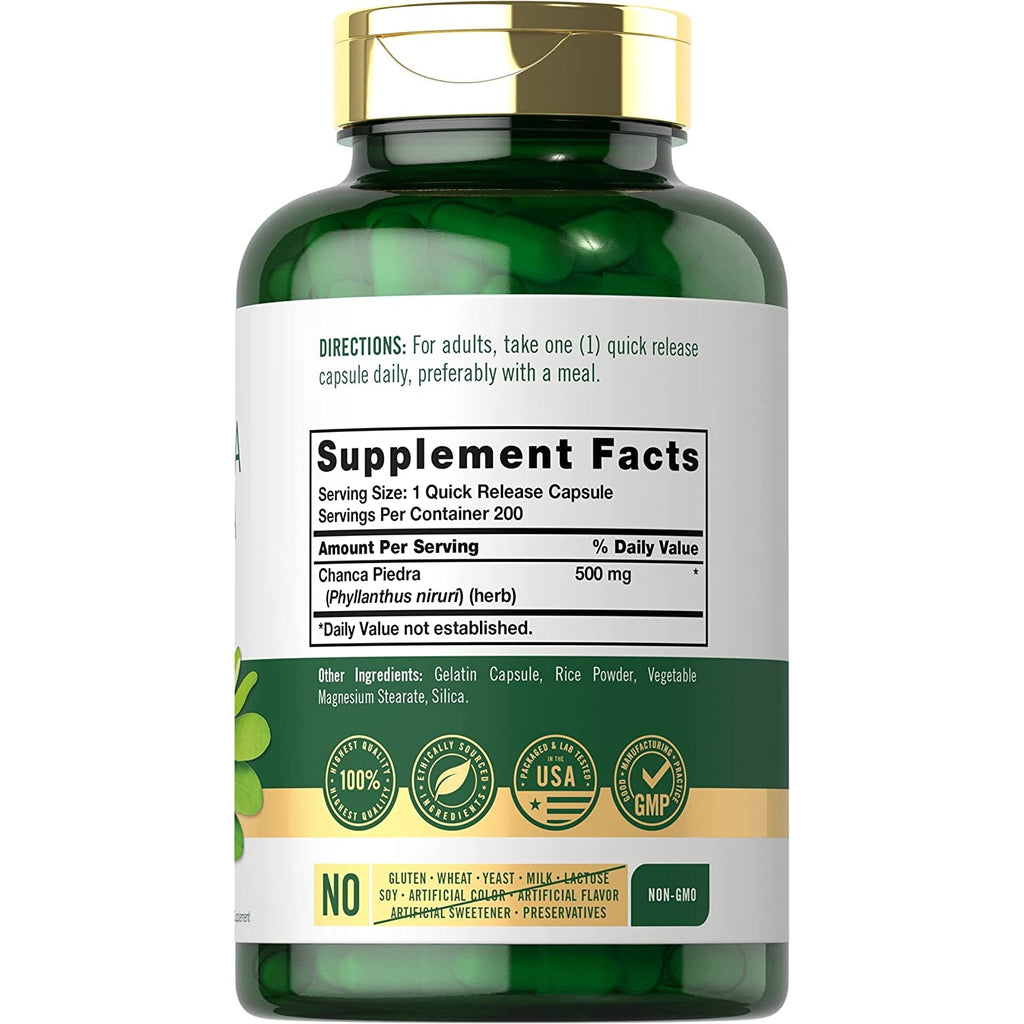Carlyle Chanca Piedra | 200 Capsules | Non-Gmo and Gluten Free Traditional Herb Formula