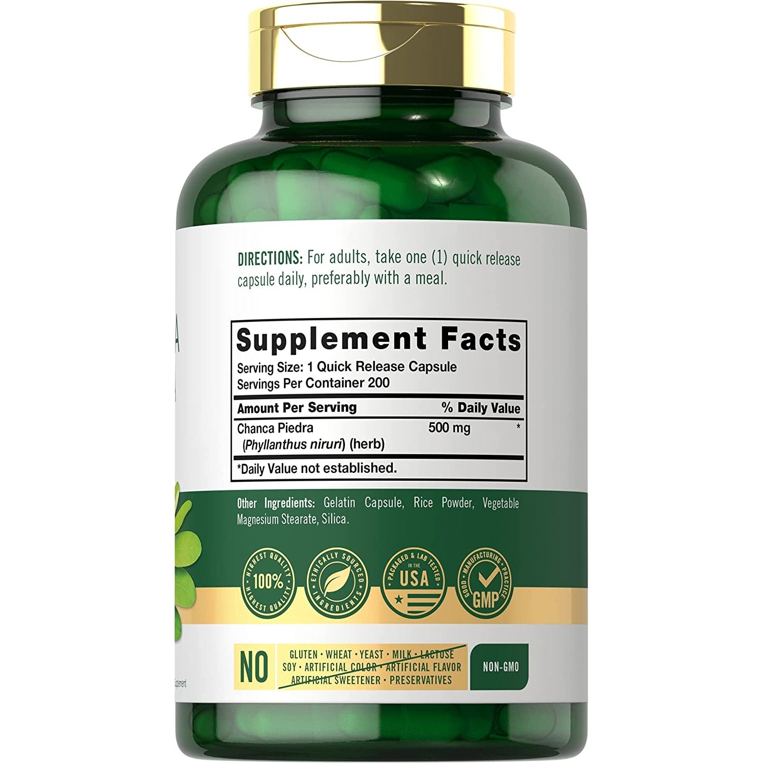 Carlyle Chanca Piedra | 200 Capsules | Non-Gmo and Gluten Free Traditional Herb Formula