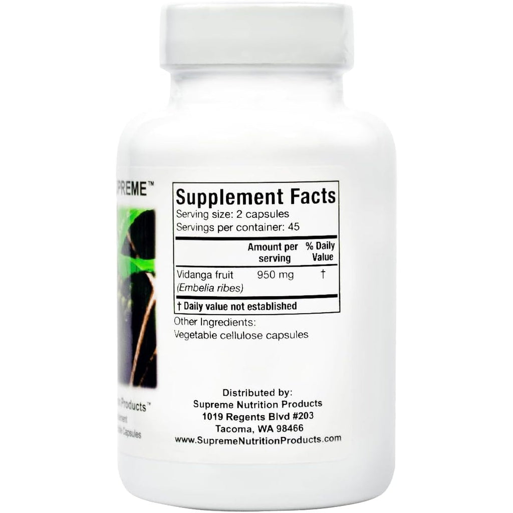 Supreme Nutrition Vidanga Supreme, 90 Pure Vidanga Vegetarian Capsules