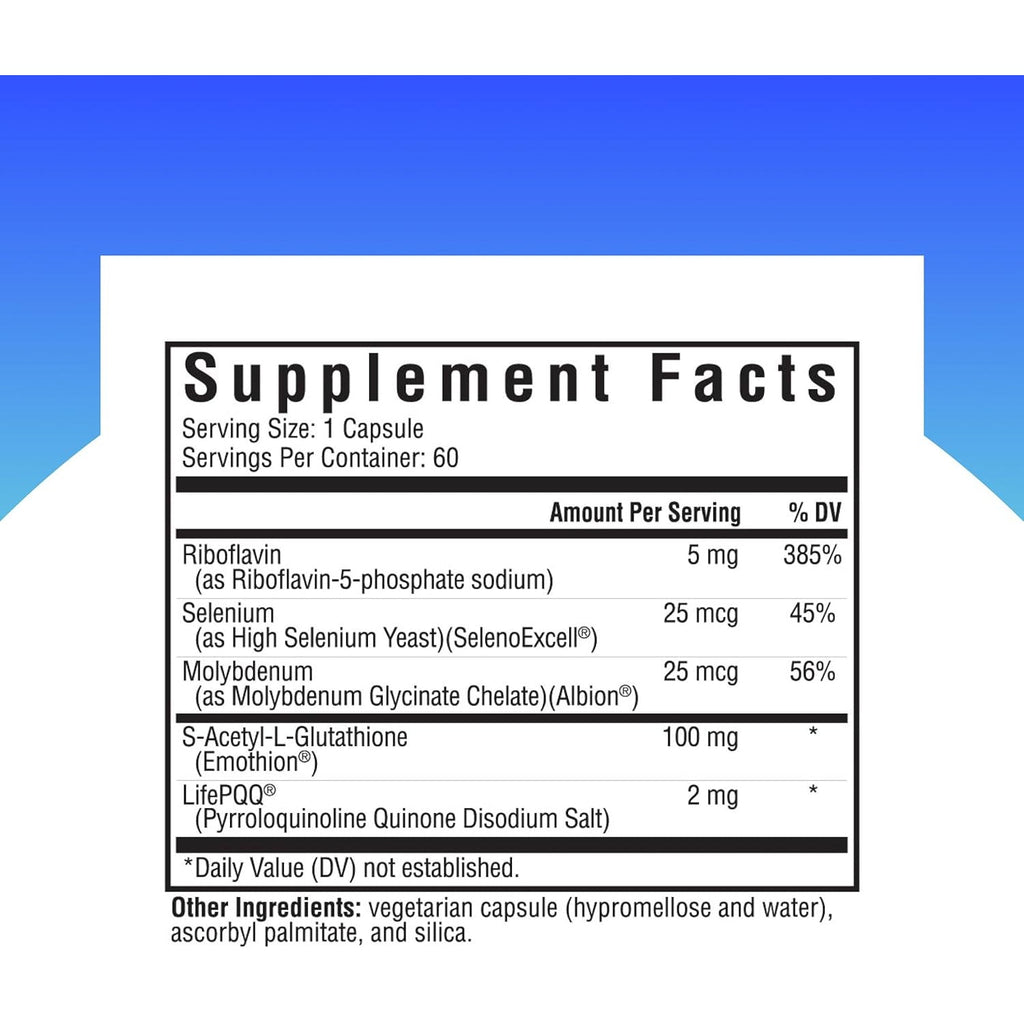 Seeking Health Glutathione Plus, 100 Mg S-Acetyl-L Glutathione with Cofactors, Immune and Detoxification Support, Liver Health, Antioxidant and Free Radical Support, Vegetarian (60 Capsules)