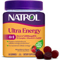 Natrol Ultra Energy 4-In-1 Blend 1000Mcg B12, Vitamin B Complex, Vitamin D, Coq10 Gummies 60 Ct, Vegetarian, Caffeine Free, Supports Cellular Energy Production