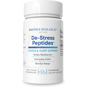 BIOTICS RESEARCH De-Stress Patented Nutrient Designed to Support Calmness, Healthy Sleep Habits, All-Natural Supports Mental Wellness & Calm. 30 Capsules