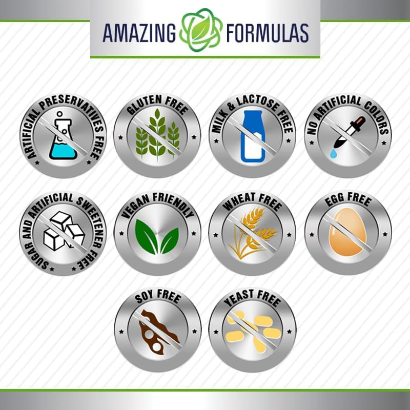 Amazing Formulas Celery Seed Extract Supplement | 1500 Mg per Serving | 120 Veggie Capsules | Non-Gmo | Gluten-Free | Made in USA