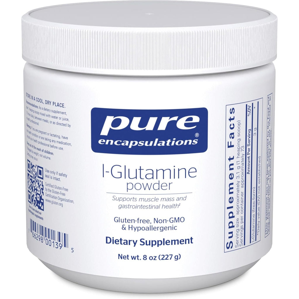 Pure Encapsulations L-Glutamine Powder - Supplement for Immune and Digestive Support, Gut Health and Lining, Metabolism, and Muscle Support* - with Pure Free-Form L-Glutamine - 8 Ounces