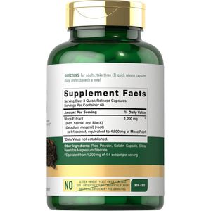 Carlyle Maca Root Capsules for Women & Men | 180 Count | High Potency Extract | Non-Gmo & Gluten Free Supplement