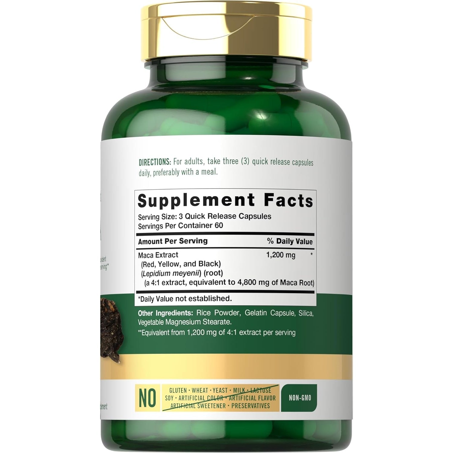 Carlyle Maca Root Capsules for Women & Men | 180 Count | High Potency Extract | Non-Gmo & Gluten Free Supplement
