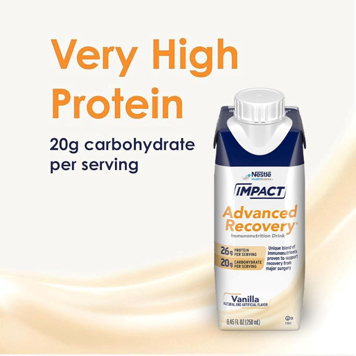 Nestle Impact Advanced Recovery Immunonutrition Drink Vanilla 8.45 Oz Carton 10 Ct