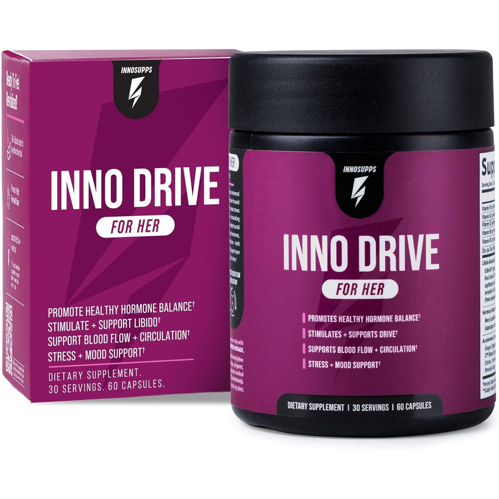 Innosupps Inno Drive for Her, Women’S Healthy Hormone Balance Support, Supports Libido, Boost Intimacy, Energy, Mood, Weight, & Immune Support Supplement - 60 Capsules, 30 Servings