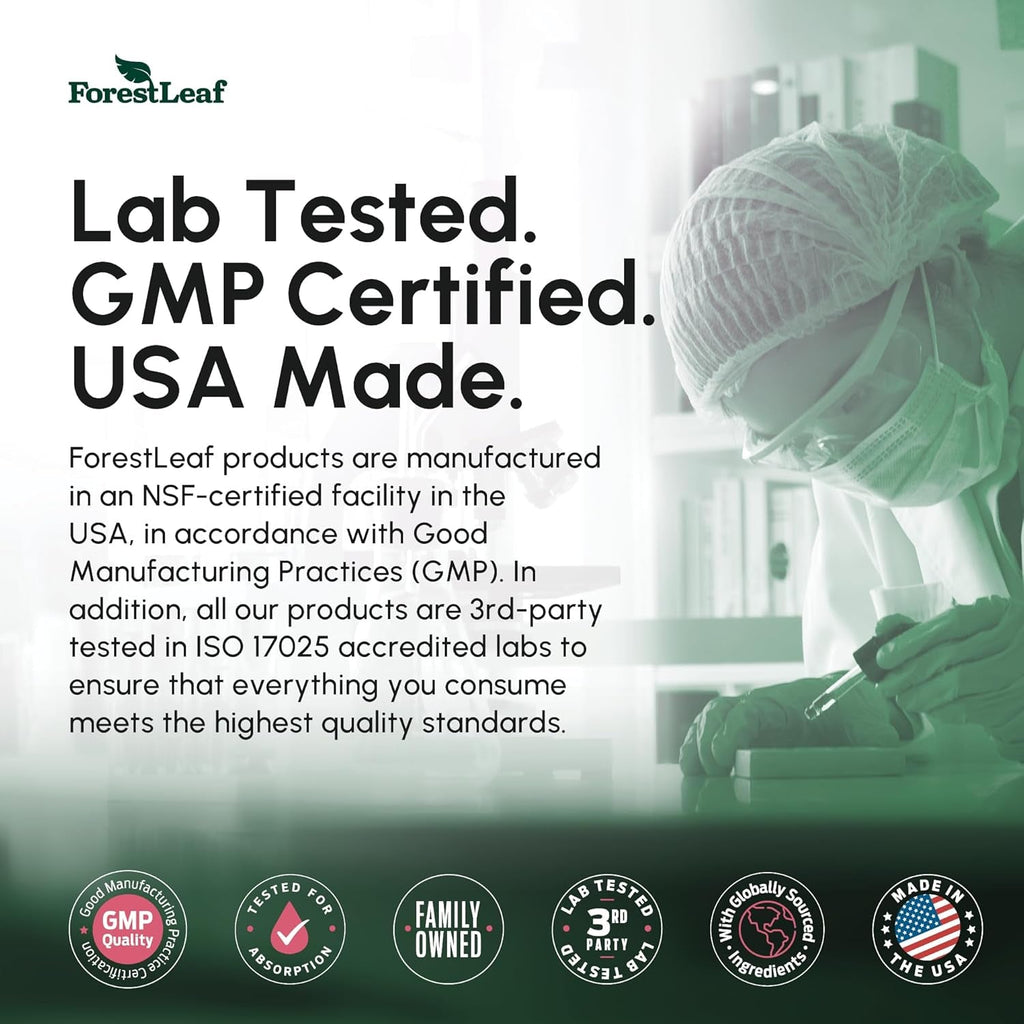 Forestleaf Berberine Supplement - 1300Mg per Serving - Ultra High Potency Berberine Hcl with Ceylon Cinnamon, Bitter Melon & Gymnema - GLP-1 Weight Management Support - 180 Caps