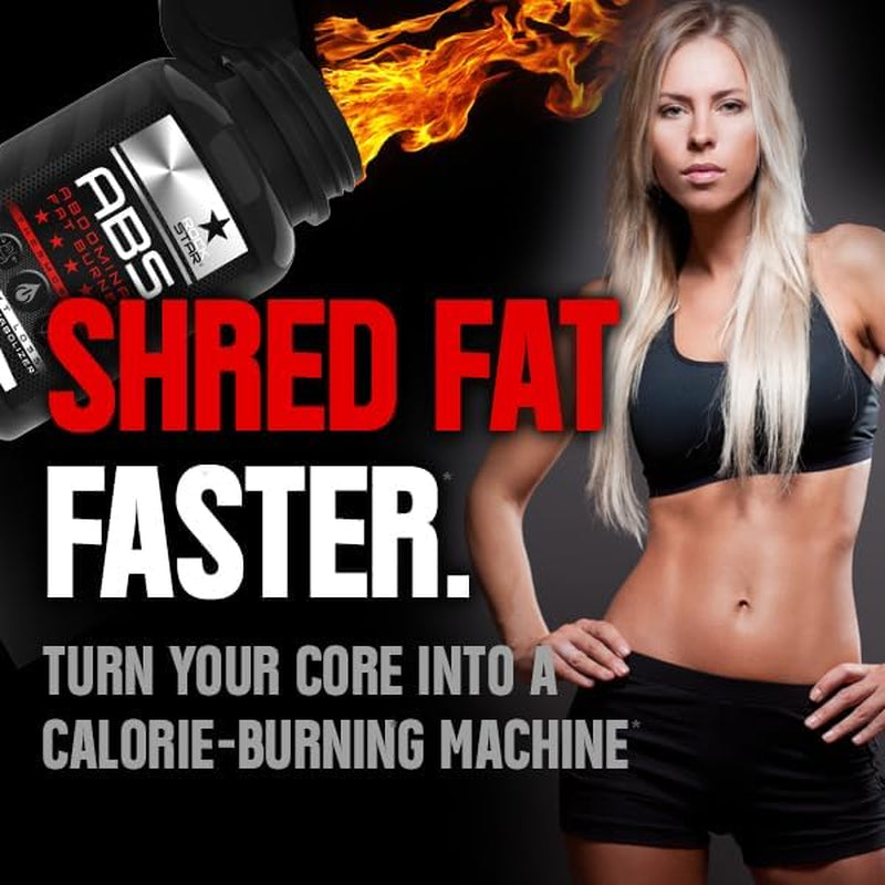 Rockstar Abs Dietary Supplement - Thermogenic Ab Fat Burner, Hyper Metabolizer - Belly Fat & 6 Pack Support, Weight Loss, GLP-1 & Metabolism Booster Pills for Men & Women – Targeted Abdominal Fat Loss