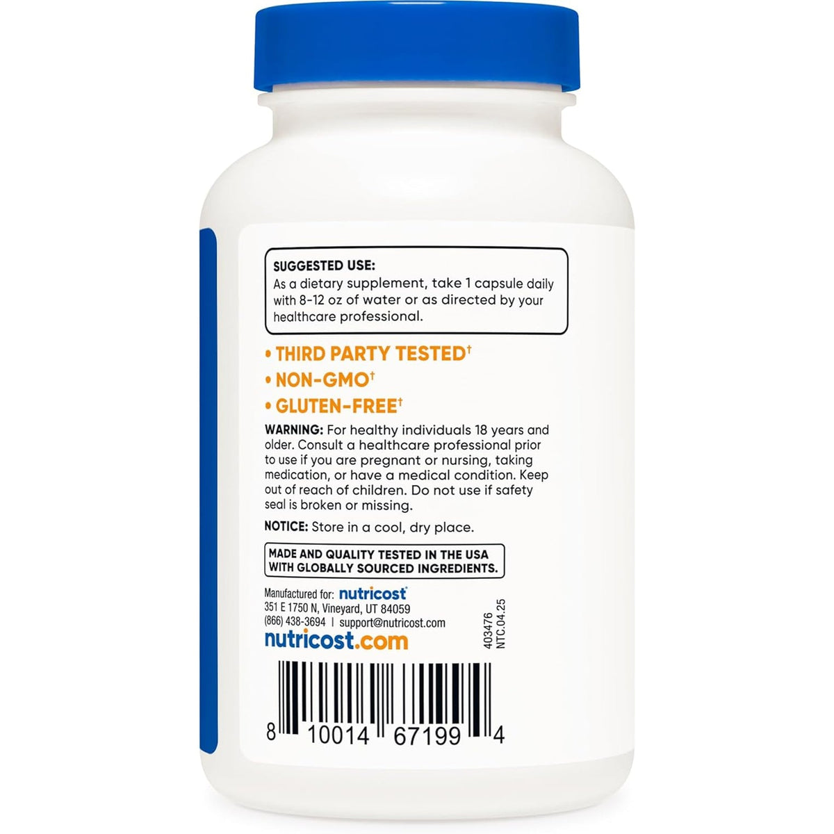 Nutricost Boron 3Mg Supplement, 240 Vegetarian Capsules - Gluten Free and Non-Gmo