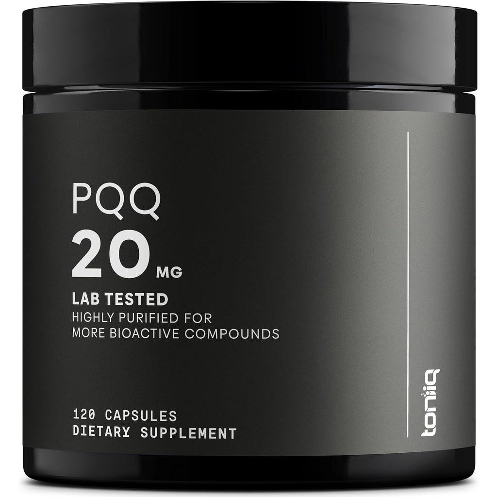 Toniiq 99%+ 20Mg Supplement - Ultra High Purity PQQ 20Mg Concentrated Formula - PQQ 20 Mg 120 Capsules - Pyrroloquinoline Quinone Supplement - 1 Capsule Serving - Vegetarian Capsules