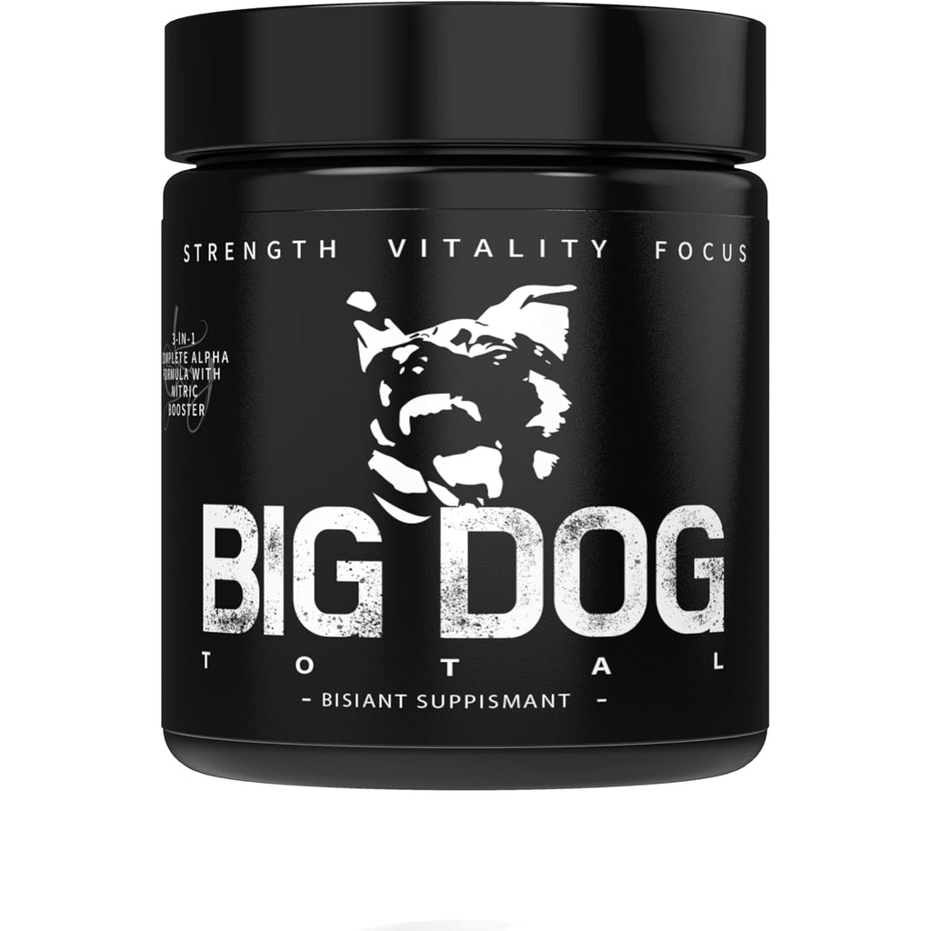 Big Dog Total Male 3-In-1 Total Alpha Blend Men’S Must-Have, Non-Gmo - Natural Energy & Endurance Support, 60 Count (Big Dog Total - 1Pcs)