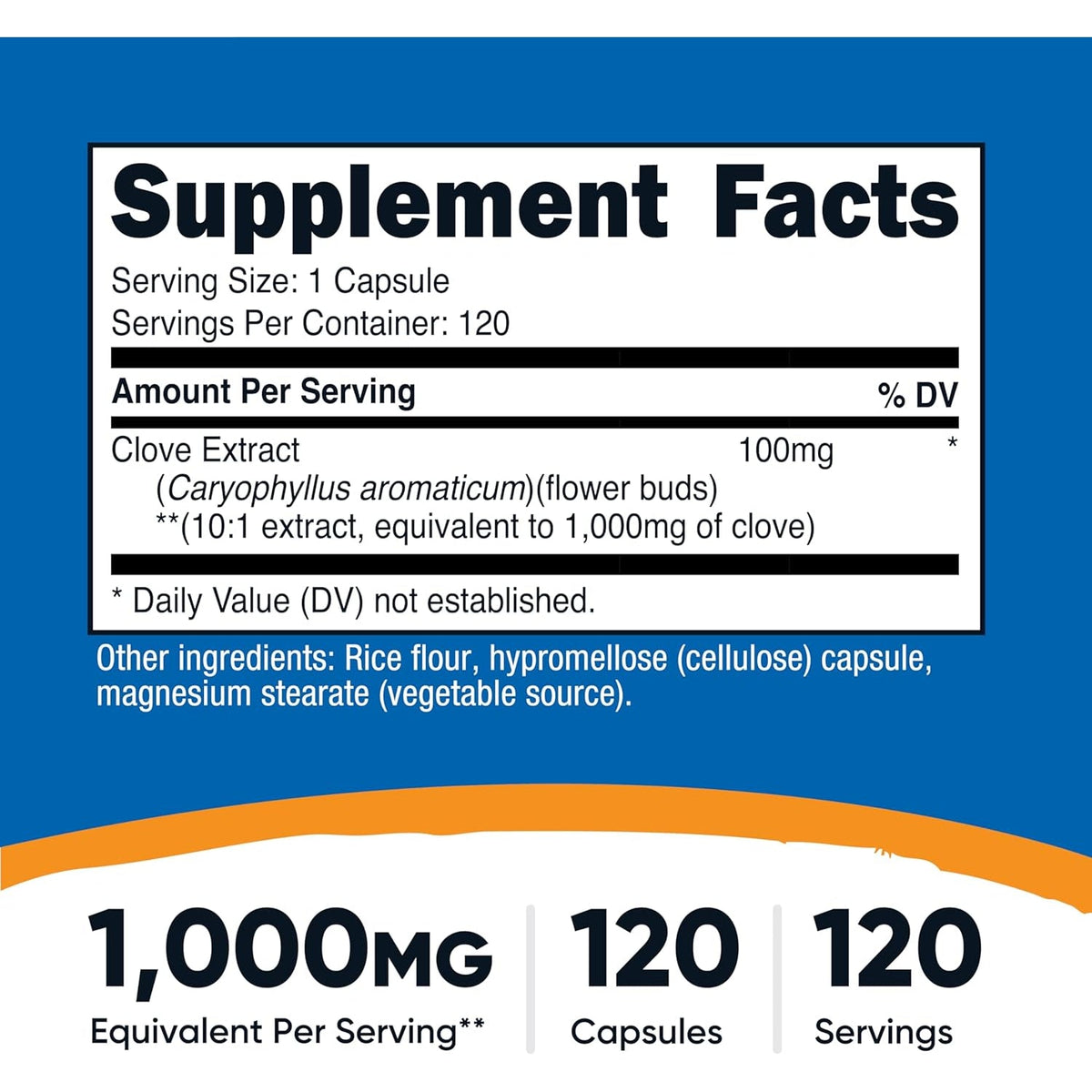 Nutricost Clove Extract 120 Capsules for 120 Servings per Bottle - Vegan, GMO Free and Gluten Free