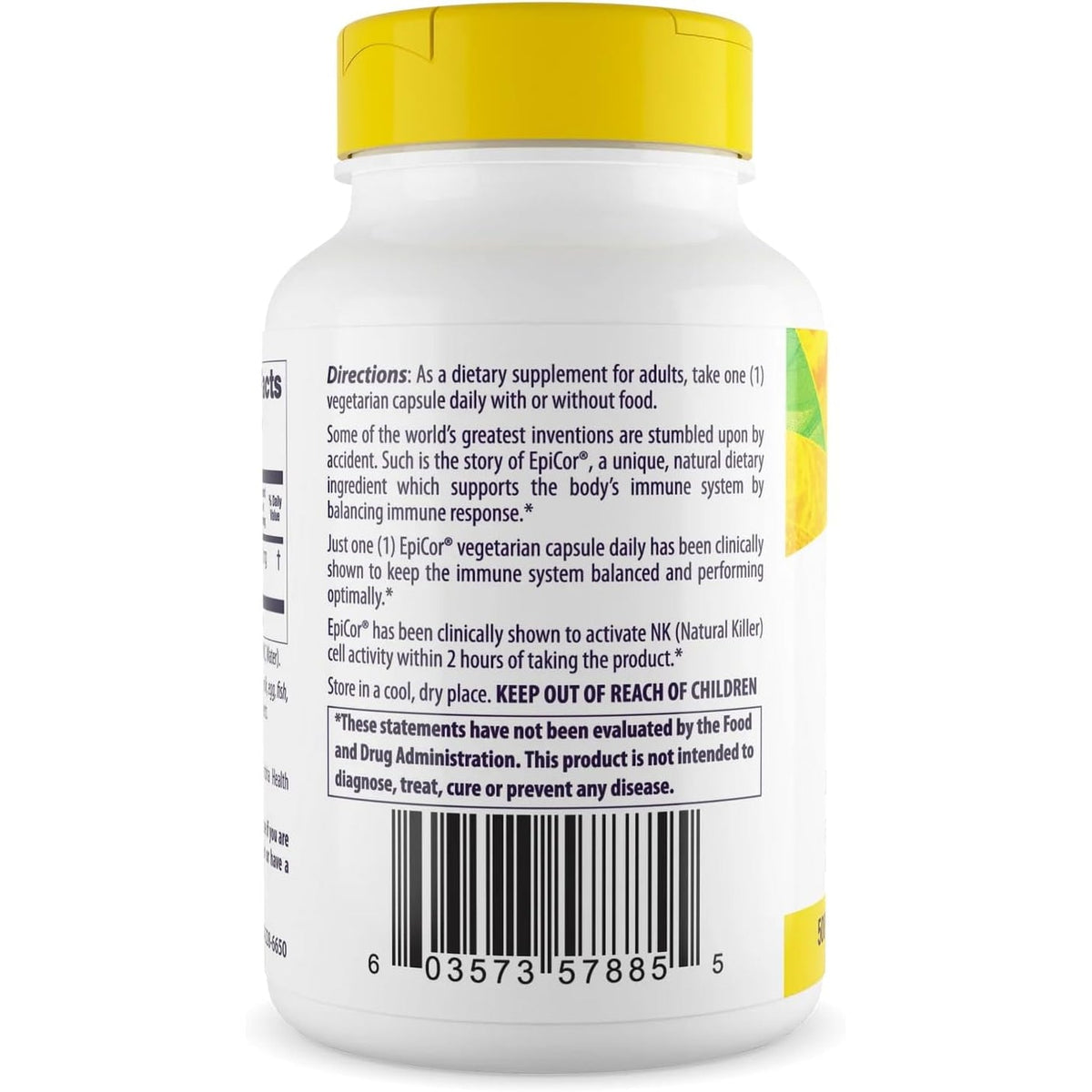 Healthy Origins Epicor 500 Mg, 150 Veggie Capsules - Featuring Clinically Studied Dried Yeast Fermentate - Supports Immune Function, Seasonal Wellness & Healthy Respiratory Health - 5 Month Supply