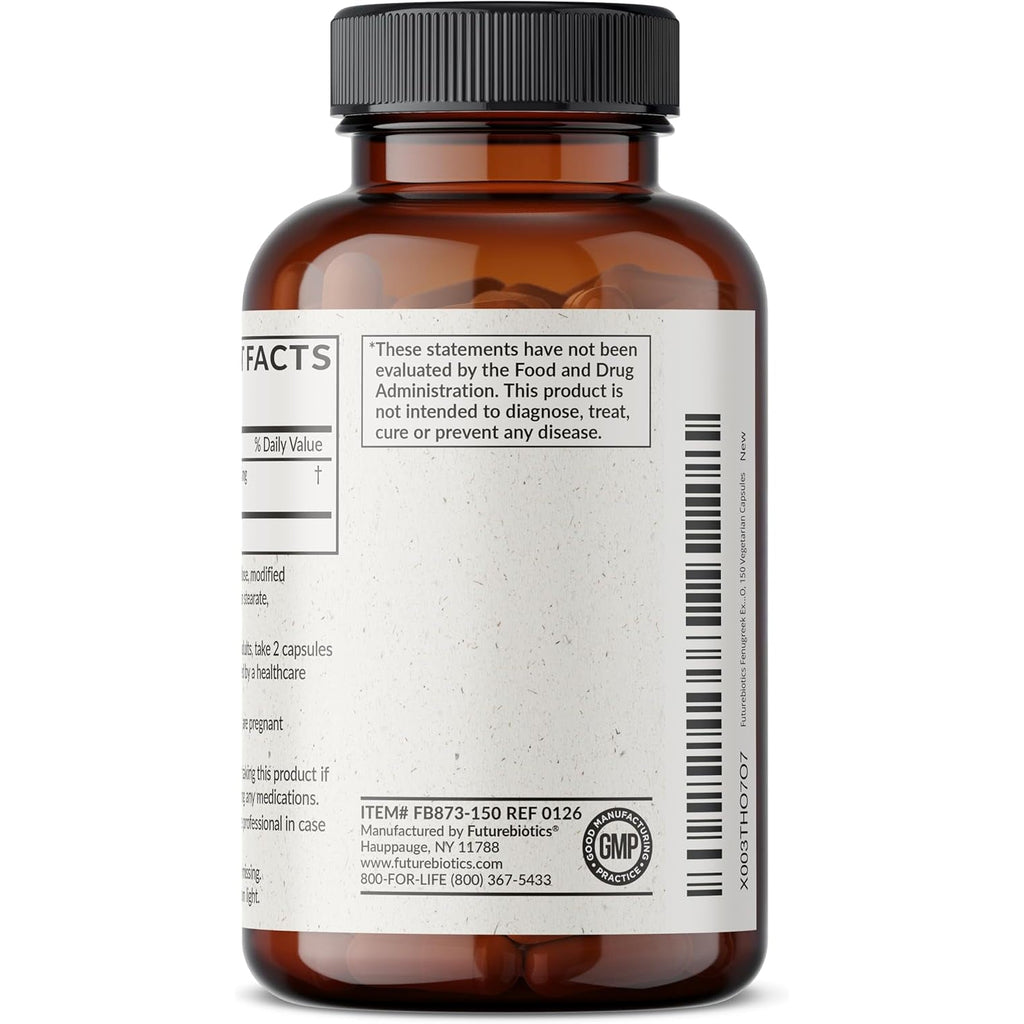 Futurebiotics Fenugreek Extra Strength Supports Overall Good Health & Well-Being, Non-Gmo, 150 Vegetarian Capsules