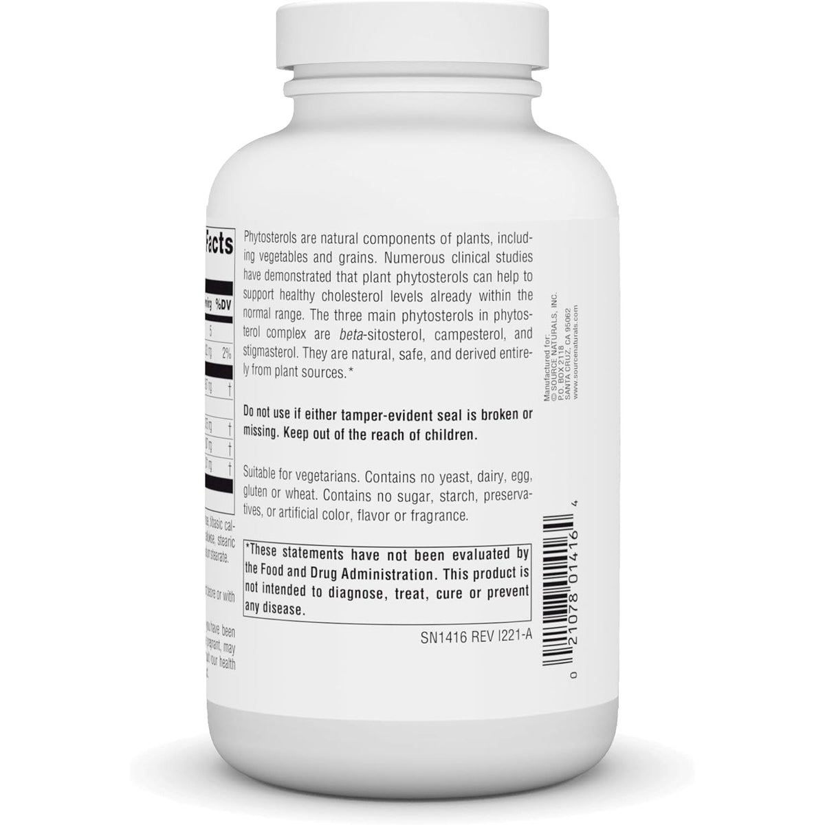 Source Naturals Mega Strength Beta Sitosterol 375Mg - 120 Tablets