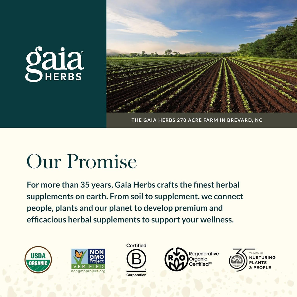 Gaia Herbs Stress Response Supplements - Supports Relaxation & Healthy Stress Response* - with Rhodiola, Holy Basil, Ashwagandha & More - 30 Vegan Liquid Phyto-Caps (15 Servings)