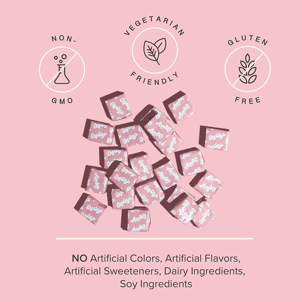 Chewsy - Beautiful Hair - Support for Stronger, Healthy Hair - with Biotin, Horsetail Extract, Goji Berry & Vitamins - Sweet Raspberry, 30-Day Supply