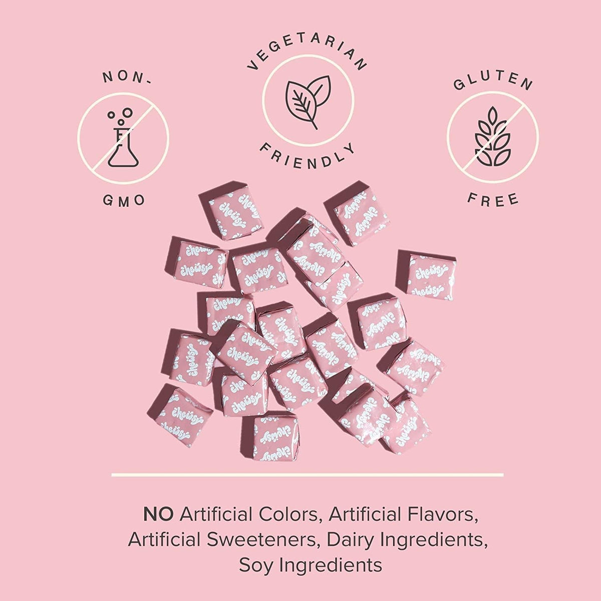 Chewsy - Beautiful Hair - Support for Stronger, Healthy Hair - with Biotin, Horsetail Extract, Goji Berry & Vitamins - Sweet Raspberry, 30-Day Supply