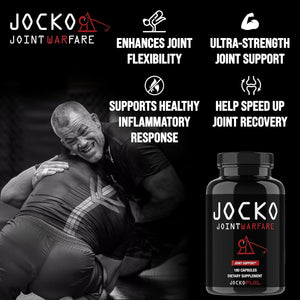 Jocko Fuel Joint Support Supplement - Glucosamine MSM for Joint Pain, Mobility, & Flexibility W/Turmeric & Boswellia (180 Capsules)