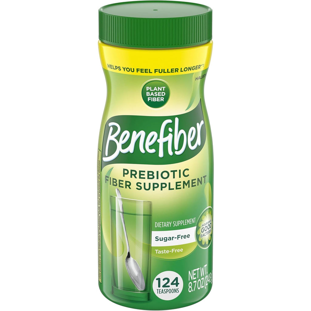 Benefiber Daily Prebiotic Fiber Supplement Powder for Digestive Health, Unflavored -124 Teaspoons (8.7 Ounces)