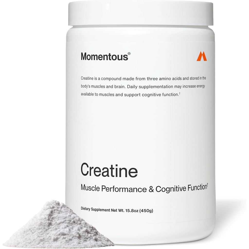 Momentous Creatine Monohydrate Powder - Creatine Powder - Supports Strength, Lean Muscle, & Recovery for Men & Women - NSF Certified for Sport - 5 G per Serving - 90 Servings