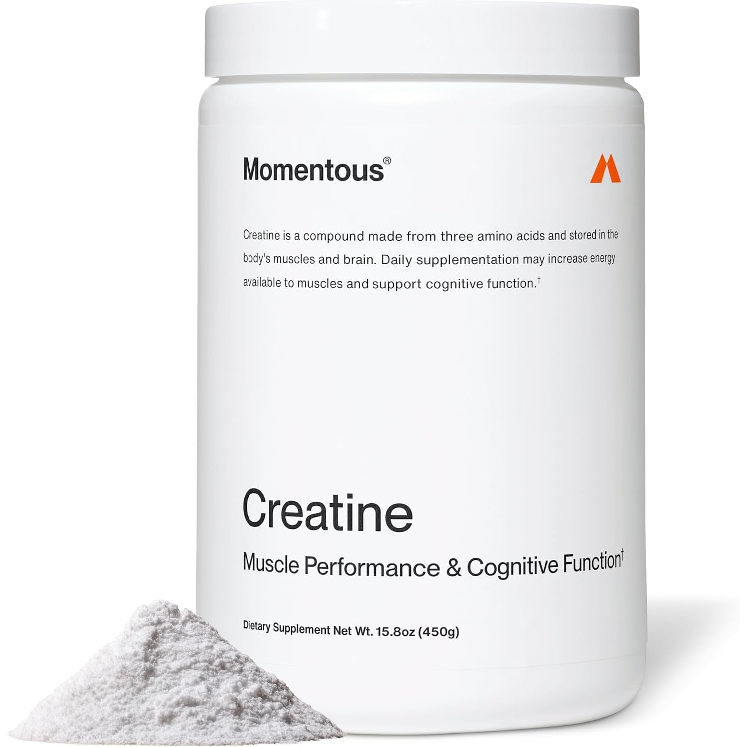 Momentous Creatine Monohydrate Powder - Creatine Powder - Supports Strength, Lean Muscle, & Recovery for Men & Women - NSF Certified for Sport - 5 G per Serving - 90 Servings