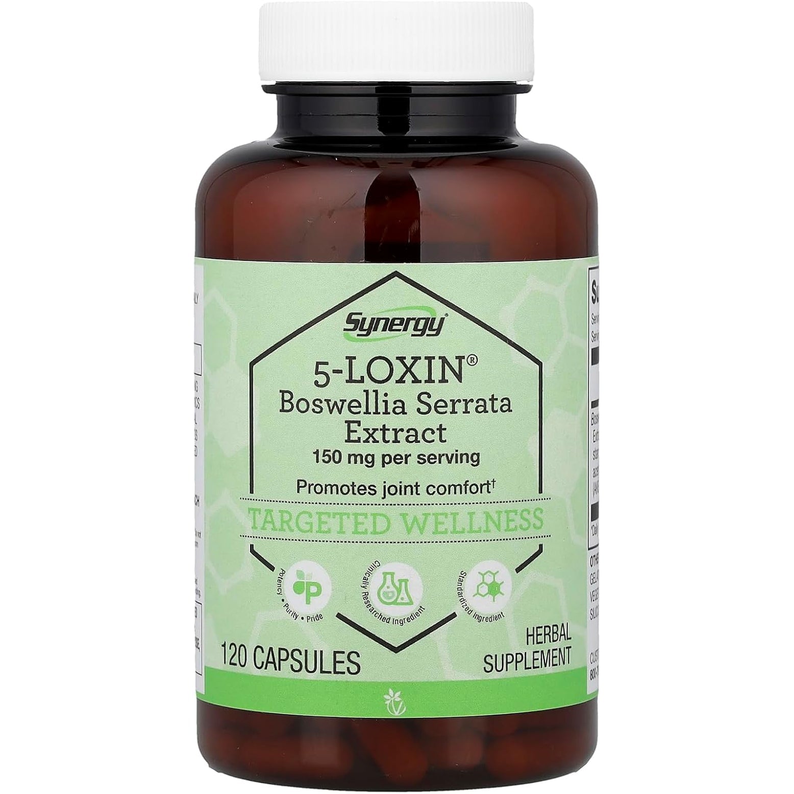 Vitacost Synergy®, 5-Loxin®, Boswellia Serrata Extract, 120 Capsules (75 Mg per Capsule)