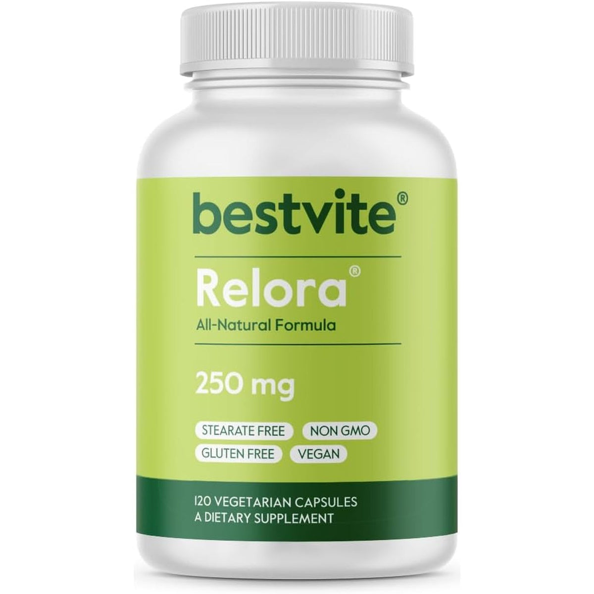 BESTVITE Filler-Free Relora 250Mg (120 Vegetarian Capsules) – Clinically Researched – No Stearates – Vegan – No Fillers – Supports the Management of Occasional Stress*