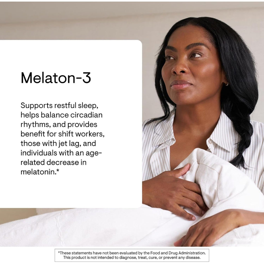 THORNE - Melaton-3-3 Mg Melatonin Supplement - Supports Normal Circadian Rhythms, Restful Sleep & Relaxation* - NSF Certified for Sport - Gluten, Dairy & Soy-Free - 60 Capsules
