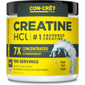 CON-CRET Creatine Hcl Powder | Muscle, Cognitive, Cellular Energy Support | No Bloating or Cramps | USA Made & NSF Certified | Unflavored (100 Serving)