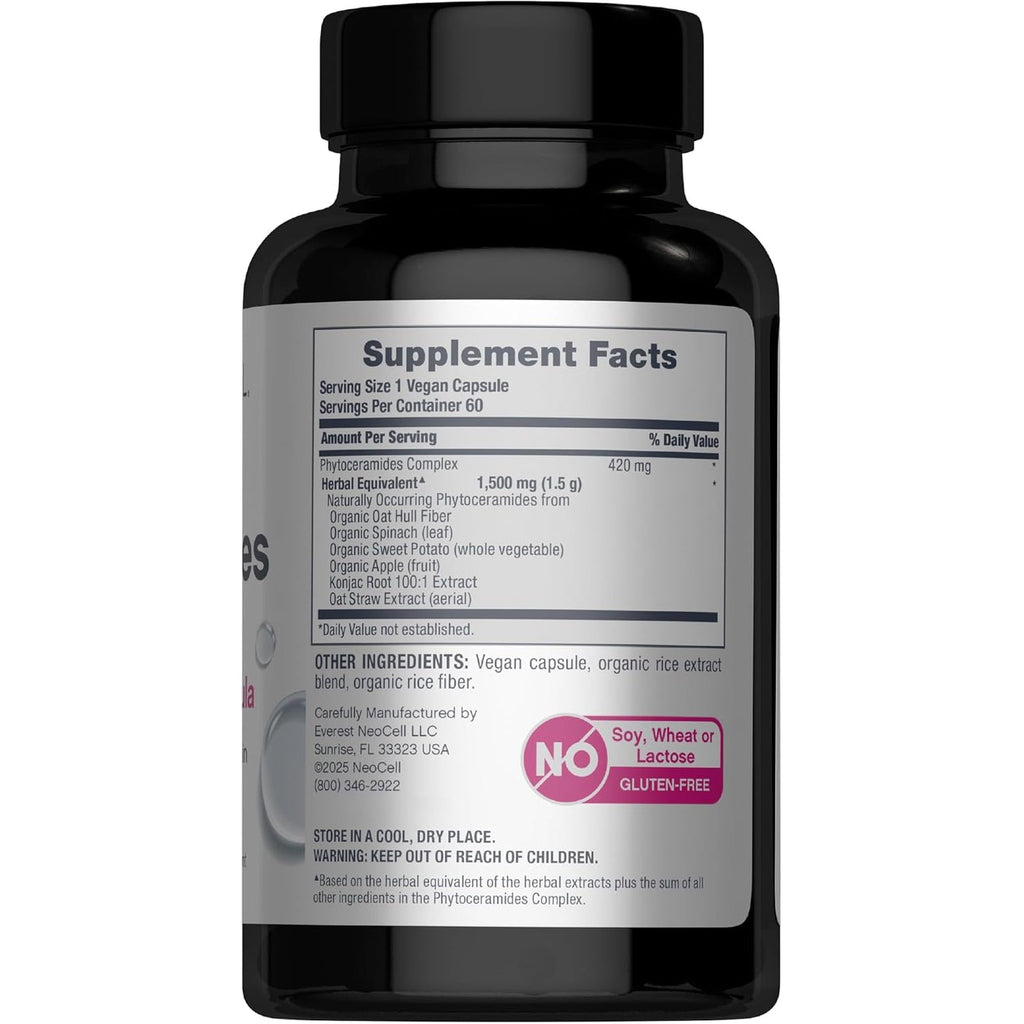 Neocell Phytoceramide Complex Supplement | 60 Capsules | Advanced Formula | Vegan Plant Derived Ceramides