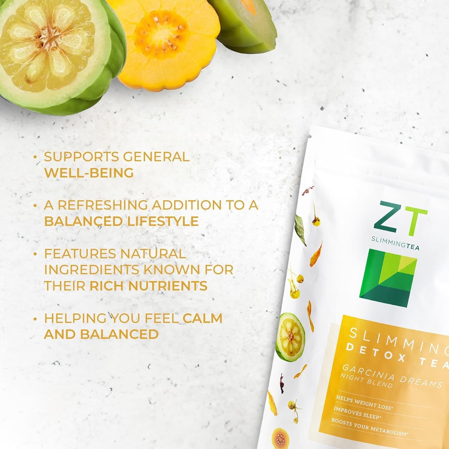 Dr. Zisman ZT Slimming Detox Tea - Garcinia Dreams Night Blend Weight Loss Tea - Muscle Tension - Enhanced Digestion, Healthy Rest While Burning Calories (28 Tea Bags)