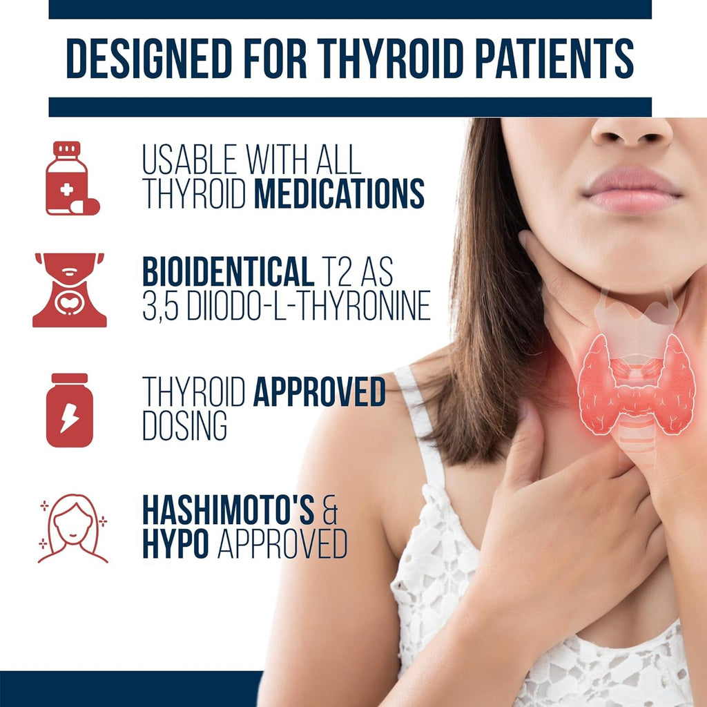 Dr. Westin Childs Essential T2 - T2 Thyroid Support Supplement with Bio-Identical 3,5 Diiodo-L-Thyronine for Hypothyroidism, Hashimoto'S, Thyroidectomy & Rai, Non GMO, 60 Day Supply