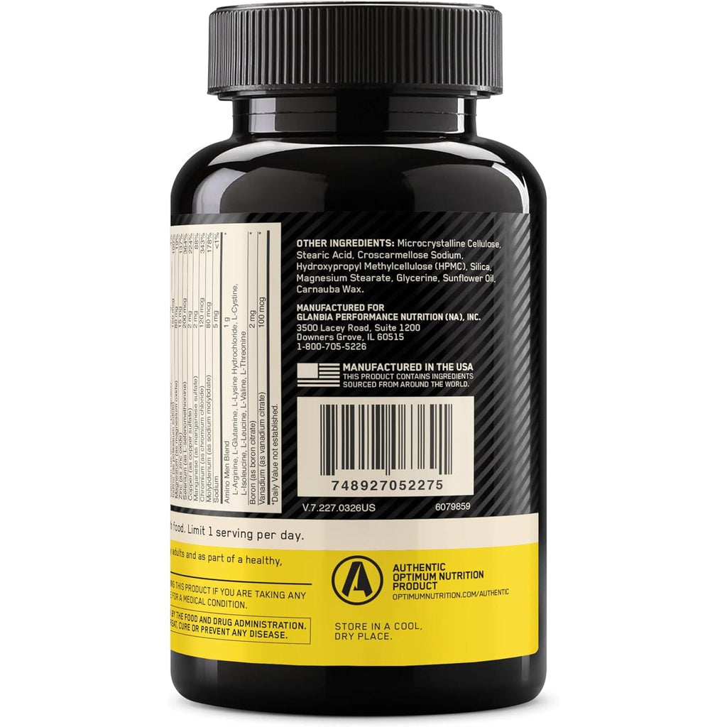 Optimum Nutrition Opti-Men, Vitamin C, Zinc and Vitamin D, E, B12 for Immune Support Mens Daily Multivitamin Supplement, 150 Count (Packaging May Vary)