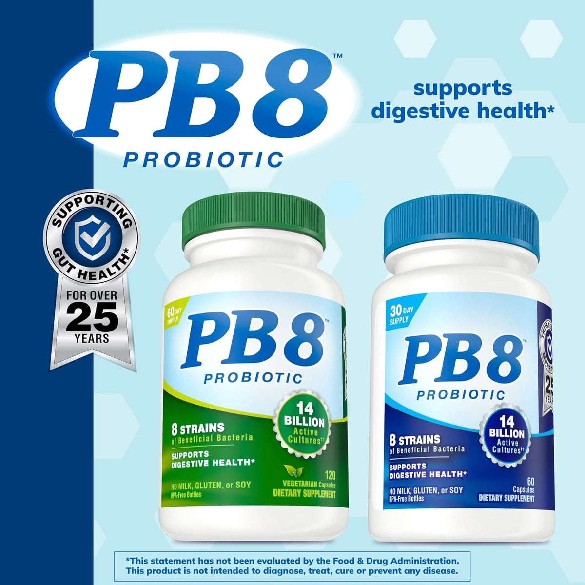 Nutrition Now PB 8 Probiotic Acidophilus for Life* Vegetarian Dietary Supplement for Men and Women, 120 Count