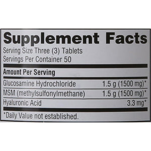Schiff Glucosamine 1500Mg plus MSM 1500Mg and Hyaluronic Acid, 150 Tablets - Joint Supplement