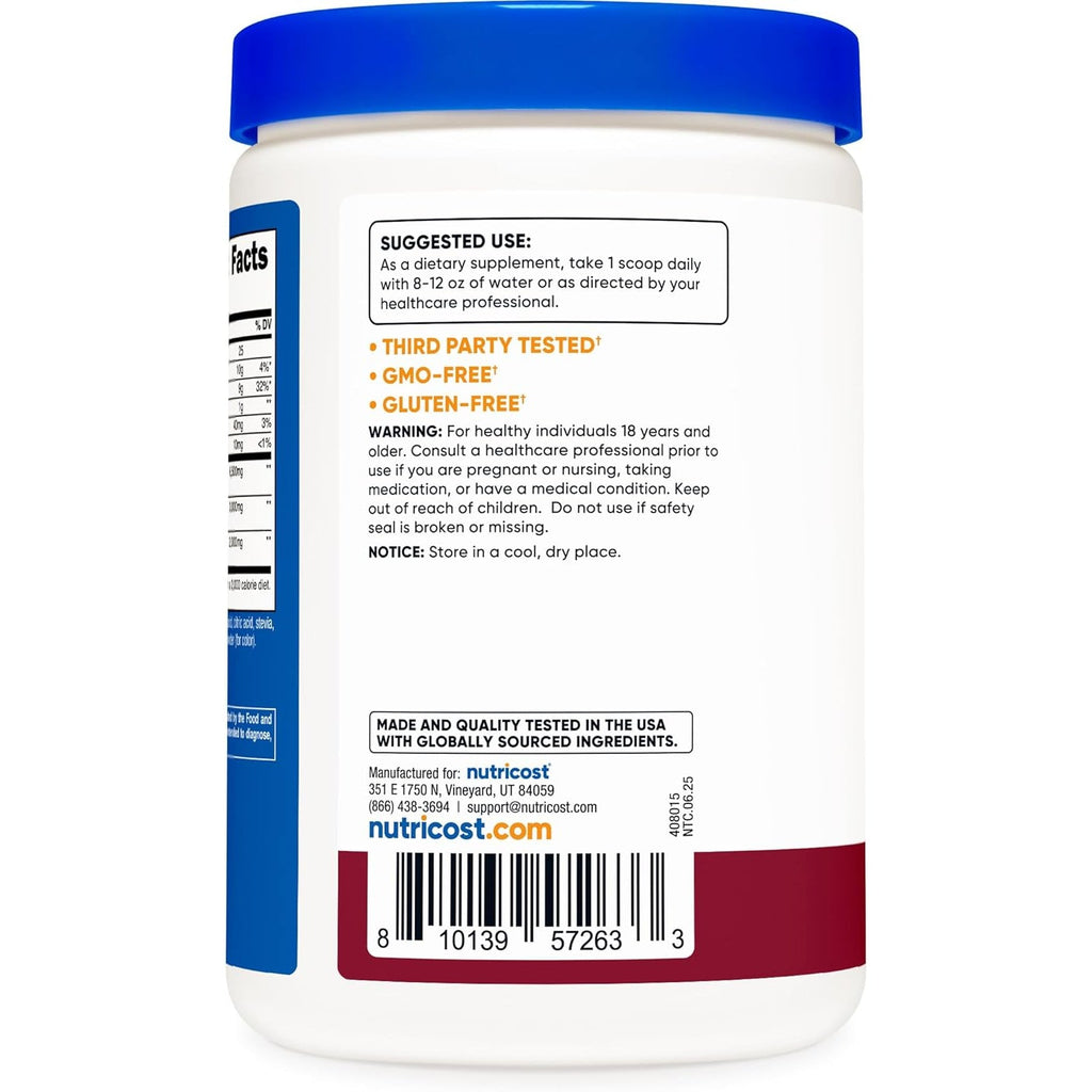Nutricost Soluble Fiber (Berry Flavored) 30 Servings - Vegan, Non-Gmo, Gluten Free