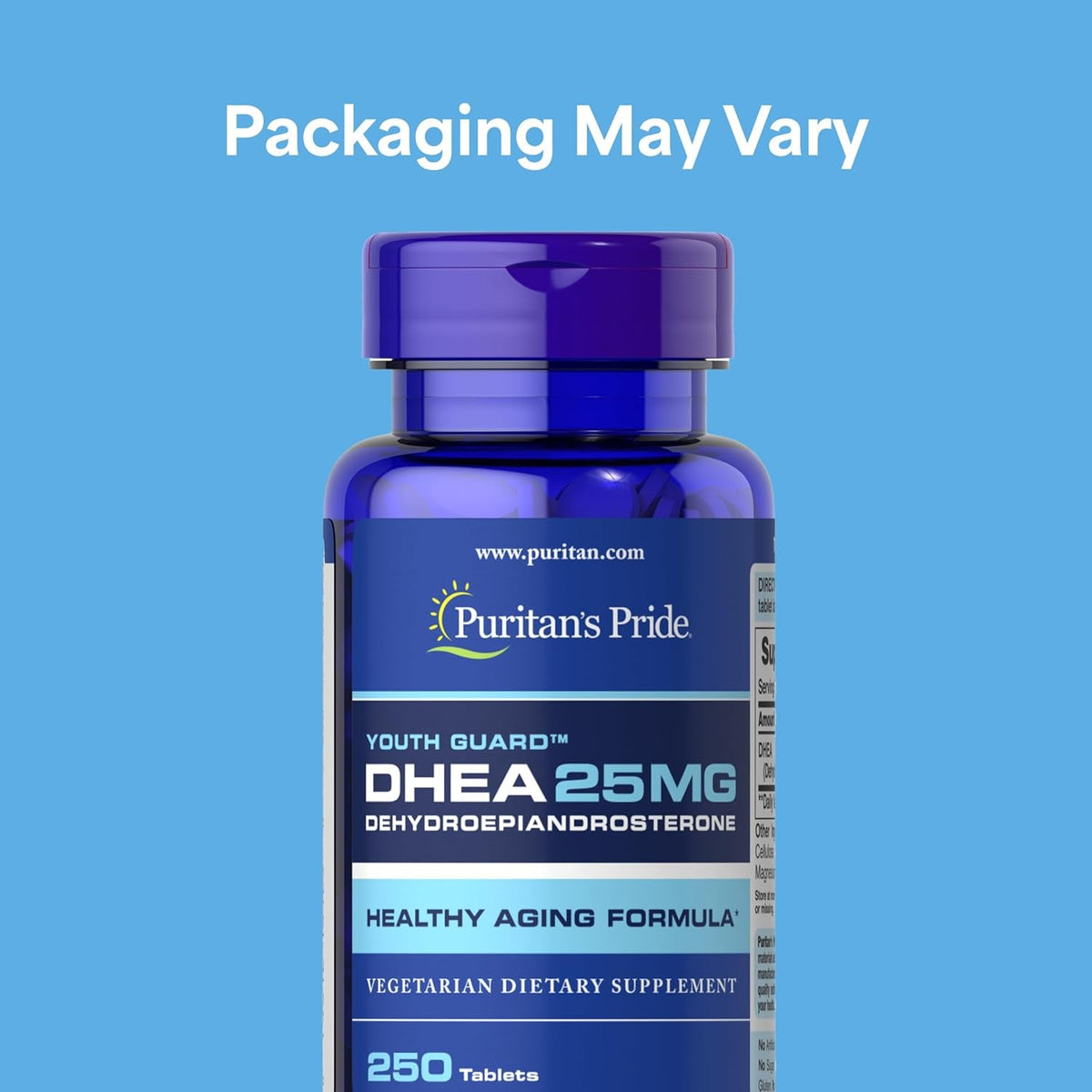 Puritan'S Pride Youth Guard™ DHEA for Women and Men 25Mg, Dietary Supplement Forhealthy Aging, 250 Tablets